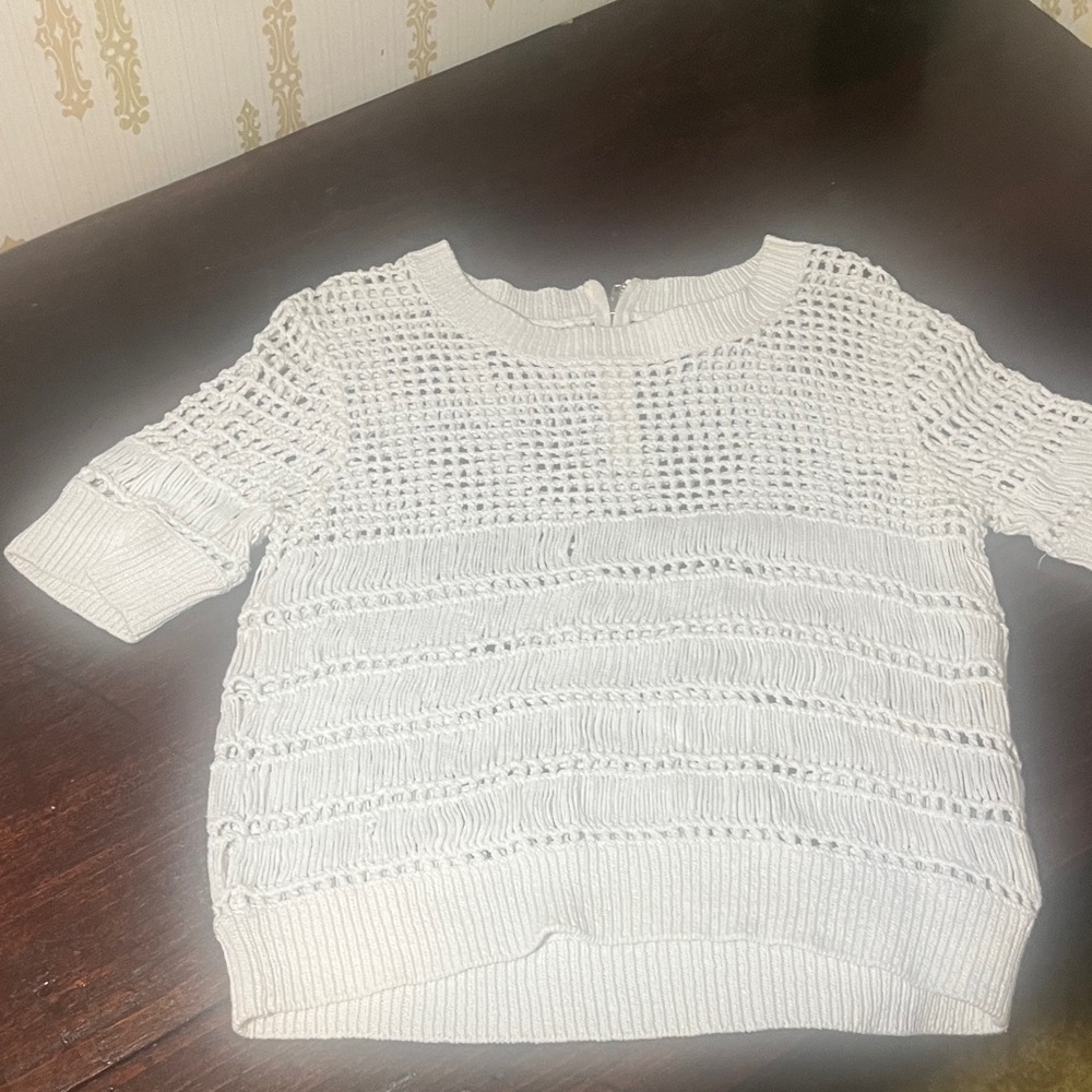 The Kooples white knit top